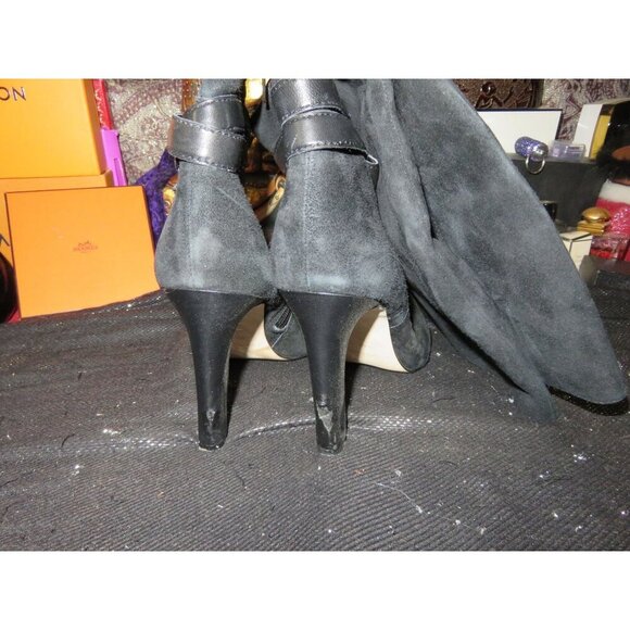 BOGO Antonia Melani Mixed Italian Suede Leather Heeled Knee Boots size 10 - Picture 3 of 8